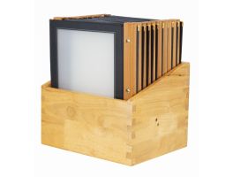 Securit menumappen set met houten box A4 zwart (20 stuks)