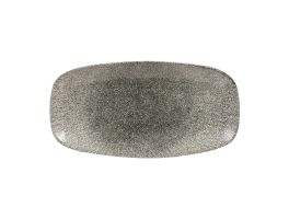 Churchill Raku Quartz Black Chefs Ovaal Bord 29.8 x 15.2cm (pak van 12)
