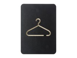 Europel Pictogram Bord Garderobe Zwart