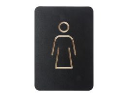 Europel Pictogram Bord Vrouw Zwart