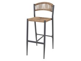 Bolero Eden PE gevlochten rattan outdoor barkrukken naturel (2stuks)