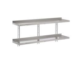 Gastro-M complete legbordenset 2 niveaus 140x40cm - volledige montageset (excl. schroeven)