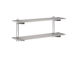Gastro-M complete wandplankset 2 niveaus 100x40cm - volledige montageset (excl. schroeven)