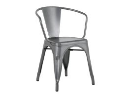 Bolero Bistro Curve Armstoelen Donkergrijs (4 stuks)