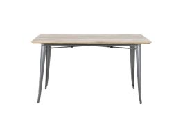 Bolero Bistro Eettafel Met Mangohouten Blad En Donkergrijze Poot 1450mm