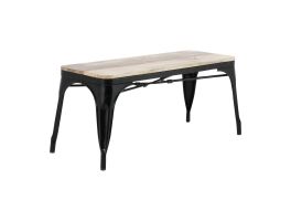 Bolero Bistro Bank Van Mangohout En Zwarte Poten 1000mm (2 stuks)