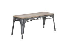 Bolero Bistro Bank Met Mangohout En Donkergrijze Poten 1000mm (2 stuks)