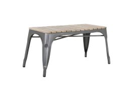 Bolero Bistro Bank Met Mangohouten Latten En Donkergrijze Poten 850mm (2 stuks)