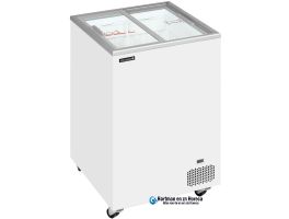 IC101SC - Vrieskast consumptie-ijs -  2 platte schuifdeksels van gehard glas - BxDxH-570 x 570 x 897 mm TEFCOLD, www.hartmanenznhoreca.nl