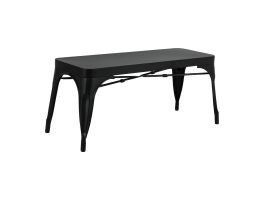 Bolero Bistro Metalen Bank Zwart 1000mm (2 stuks)