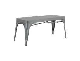 Bolero Bistro Metalen Bank Donkergrijs 1000mm (2 stuks)