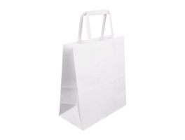 Fiesta recyclebare platte witte papieren zakken (medium, 250 stuks)