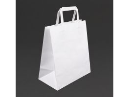 Fiesta recyclebare platte witte papieren tassen groot (250 stuks)