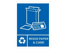 Jantex Slim Bin Label - Gemengd Papier & Karton