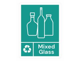 Jantex Slim Bin Label - Gemengd glas