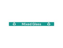 Jantex Slim Bin Label - Gemengd glas