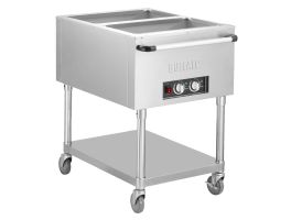 Buffalo Mobiele bain marie wagen 2x 1/1GN
