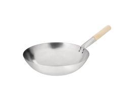 Vogue zacht stalen wok met ronde bodem 35,5cm