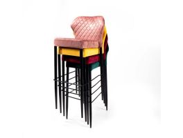 Louis barchair velvet upholstered pink, fire retardant, 50x47x105cm (BxTxH), 52106