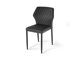 Louis Stacking Chair black, artificial leather upholstered, fire retardant, 49x57,5x81,5cm (BxTxH), 52003