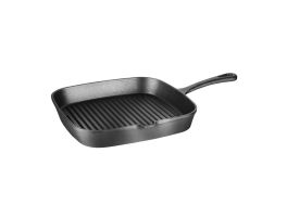 Vogue vierkante gietijzeren inductie grillpan 24,1cm