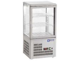 Vitrine tafelmodel geventileerd, 4 zijden in glas, 3 niveau's "Grey"