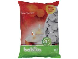 Bolsius theelichten 4 uur (100 stuks)