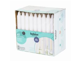 Bolsius dinerkaarsen wit (45 stuks)