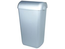 PlastiQline afvalbak kunststof RVS look 43 liter open