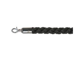10102BC - Barrier cord luxury Black, polished, Ø 3cm, length 157 cm