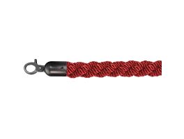 10102RBL - Barrier cord luxury Red, Black, Ø 3cm, length 157 cm