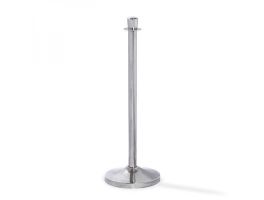 10100C - Barrier Royal Chrome, Feet Ø 32cm, Post Ø 5cm, Height 95 cm, 8 kg