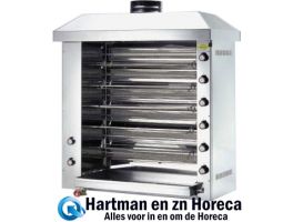 RT 6 G - Infrarood gas rotisserie/kippengrill 6 spiezen UBERT