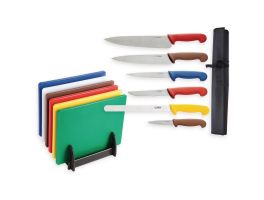 Speciale Aanbieding: Hygiplas LDPE Snijplanken- En Messenset (pakket met 6 snijplanken)