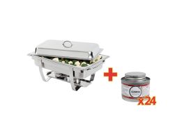 SPECIALE AANBIEDING Olympia Milan Chafing Dish met Olympia vloeibare brandpasta x24