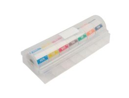 Hygiplas afneembare kleurcode stickers met 5cm kunststof dispenser