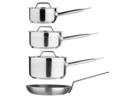 Nisbets Essentials Cook Like A Pro 4-Delige Steelpan- En Koekenpannenset
