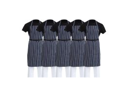 Whites Butchers gestreepte koksbuis blauw/wit (5 stuks)