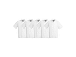 Whites Boston Unisex Koksbuis Wit M (5 stuks)