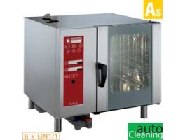 Elektrische oven met boiler, stoom en convectie, 6x GN 1/1+ Cleaning