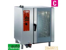 Gasoven, directe stoom en convectie, 10x GN 1/1+Cleaning