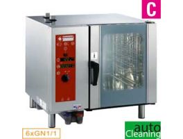 Elektrische oven, directe stoom en convectie, 6x GN 1/1+Cleaning