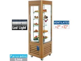 Panoramische vitrine, 5 draaiende plateau's, 360 LT, Gold