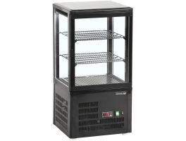 UPD60-BLACK - Glazen Koelvitrinecountertop voor Presentatie en Bewaren TEFCOLD