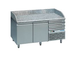 Frigotafel, 2 deuren 600x400 mm en 2 neutrale laden (4x bakken 600x400)