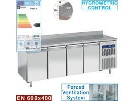 Wand  diepvriestafel, geventileerd, 4 deuren EN 600x400, 760 liter