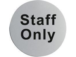 Staff Only RVS deurbord