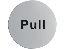 U064 - RVS deurschildje PULL