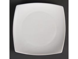 Olympia Whiteware vierkante borden met afgeronde hoeken 18,5cm