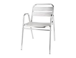 Bolero stapelbare aluminium stoelen (4 stuks)